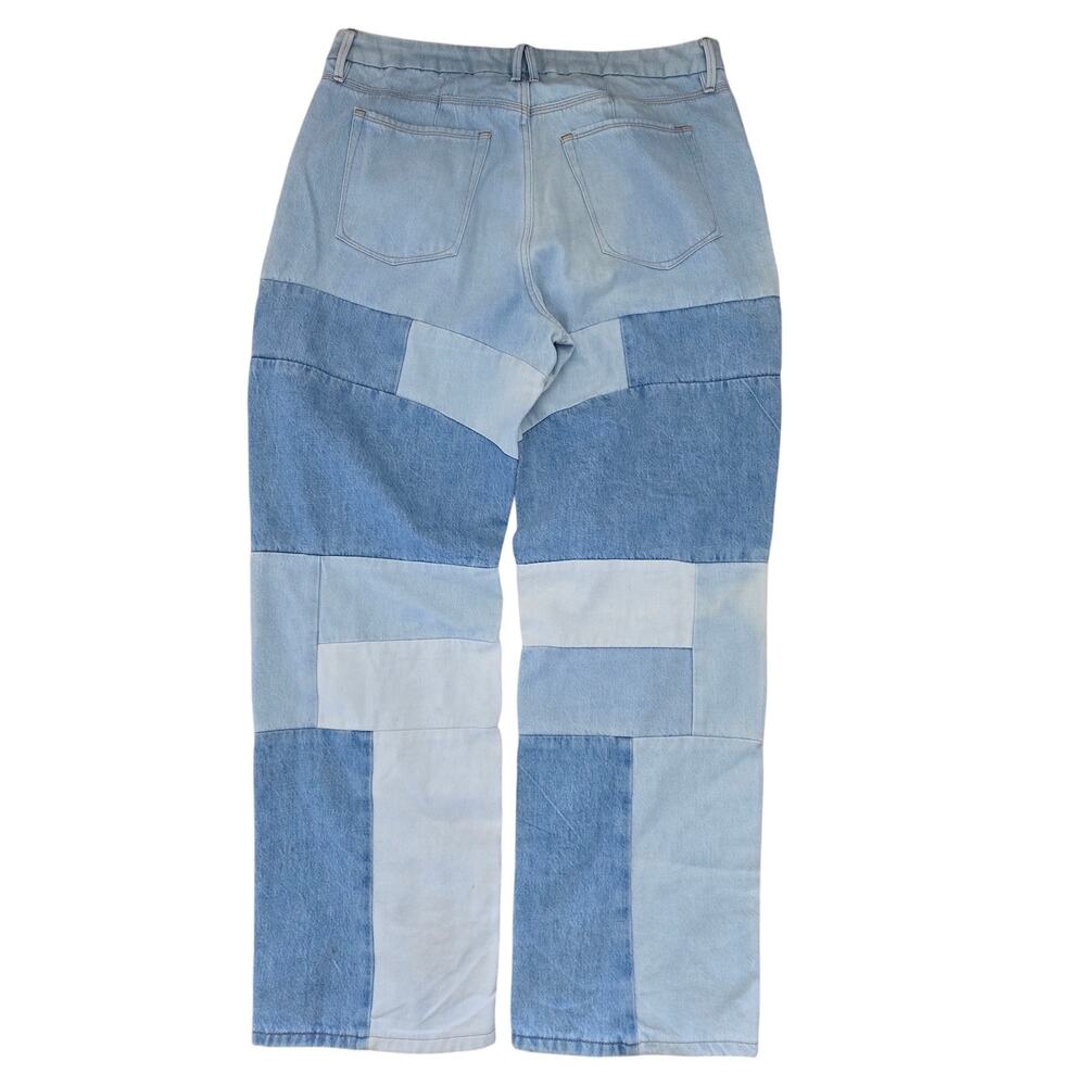 Good American Good Stacked Patchwork Straight Jea… - image 2